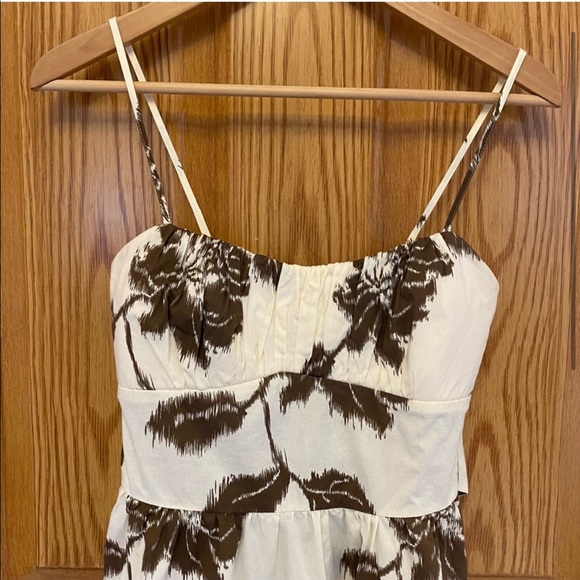 Ruby Rox Sundress Cream with Brown Flowers - Picture 2 of 7
